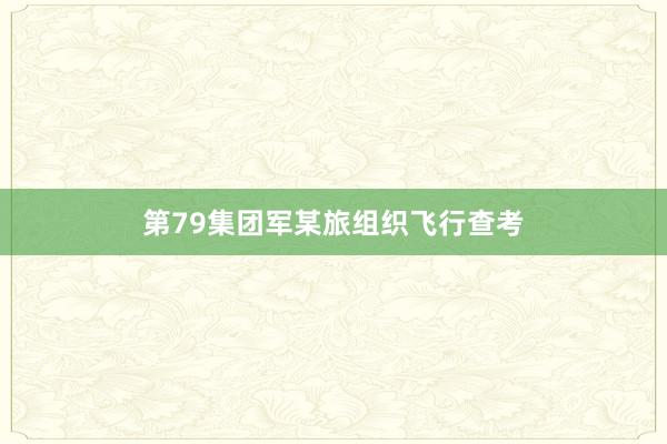 第79集团军某旅组织飞行查考