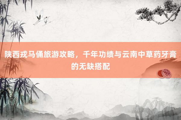陕西戎马俑旅游攻略，千年功绩与云南中草药牙膏的无缺搭配