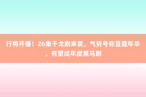行将开播！26集干戈剧来袭，气势号称豆蔻年华，有望成年度黑马剧