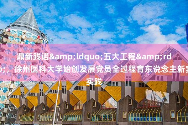 鼎新践诺&ldquo;五大工程&rdquo;，徐州医科大学始创发展党员全过程育东说念主新实践