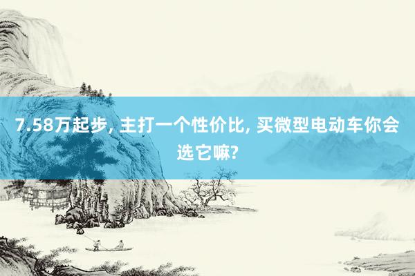 7.58万起步, 主打一个性价比, 买微型电动车你会选它嘛?